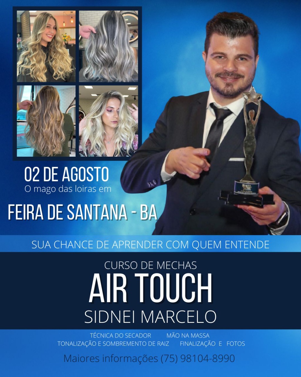 Mechas Air Touch com Sidnei Marcelo em Feira de Santana na Bahia